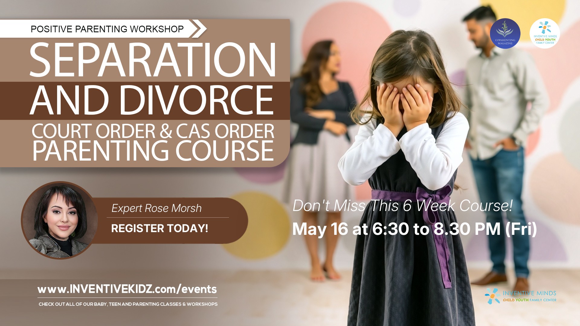 Separation & Divorce - Court Order & CAS Order Parenting Course (May 2025 Fridays) Watermarked Image